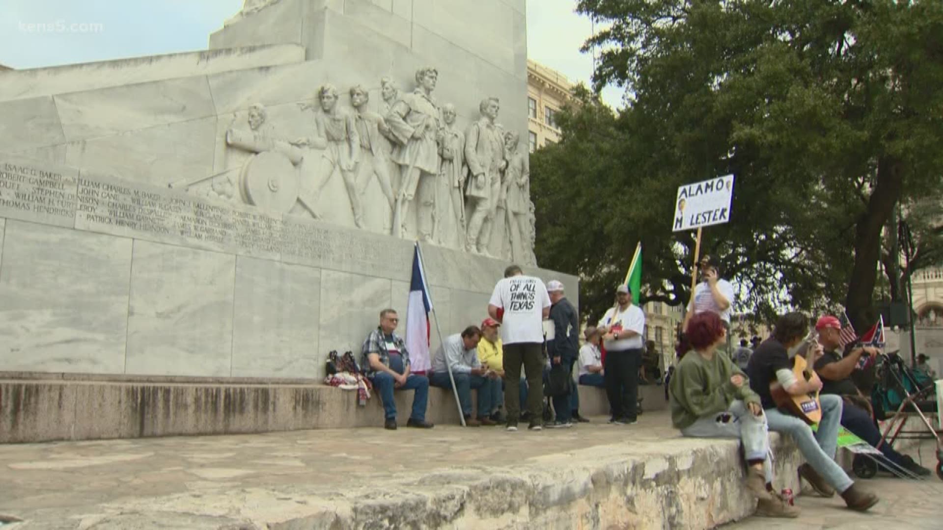 The Cenotaph is a 60-foot tall monument honoring the defenders of the Alamo. But a new plan calls for it to be moved 450 feet away.