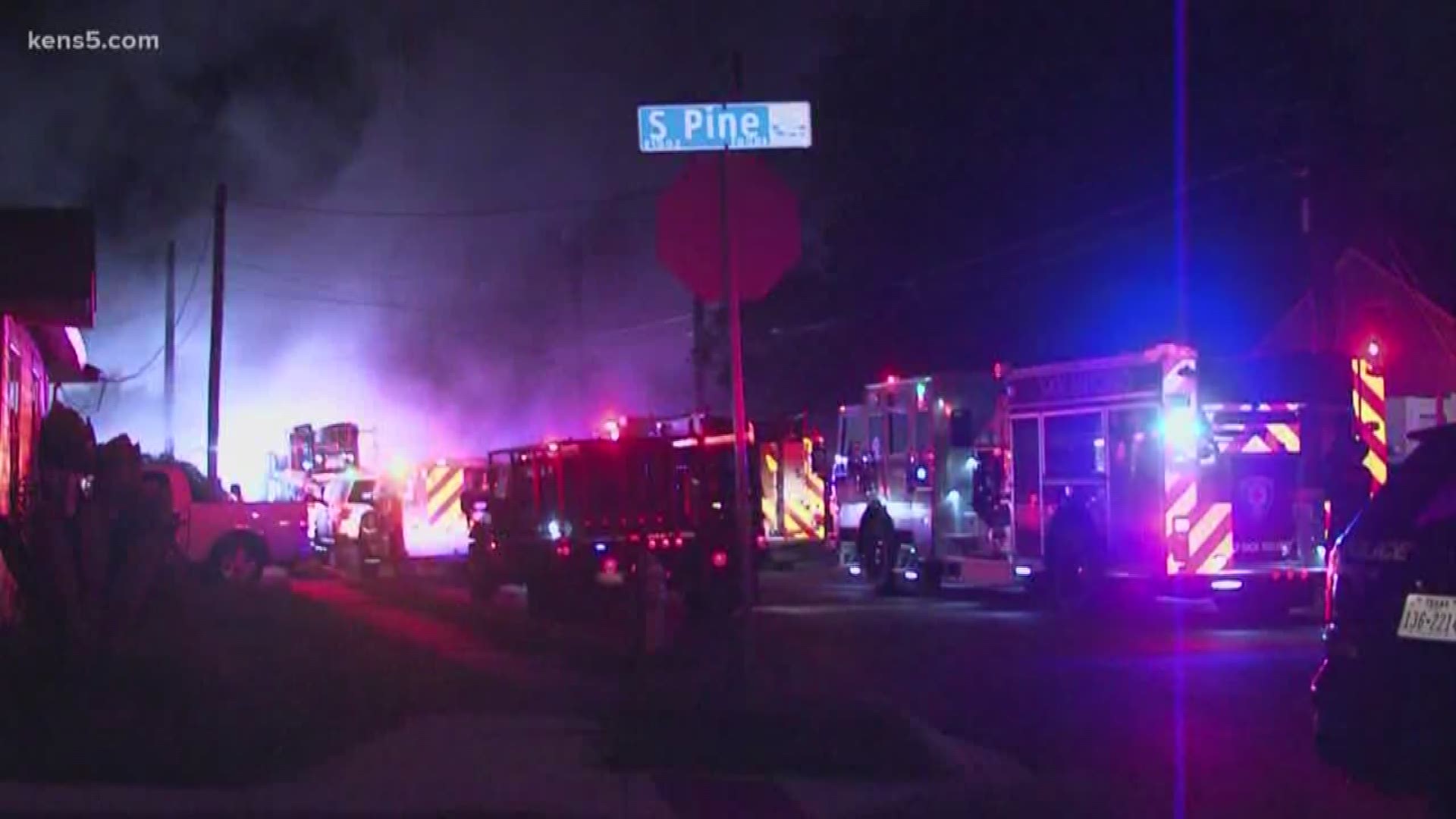A dumpster caught fire in the middle of the night and quickly spread to two nearby homes.