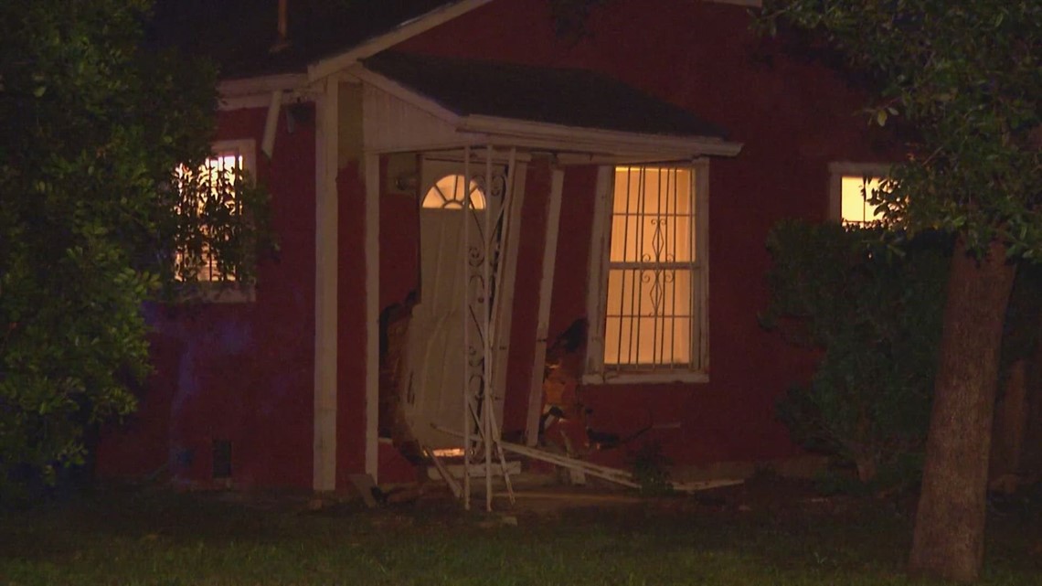 Man in SUV hits truck causing it to crash into home, police say