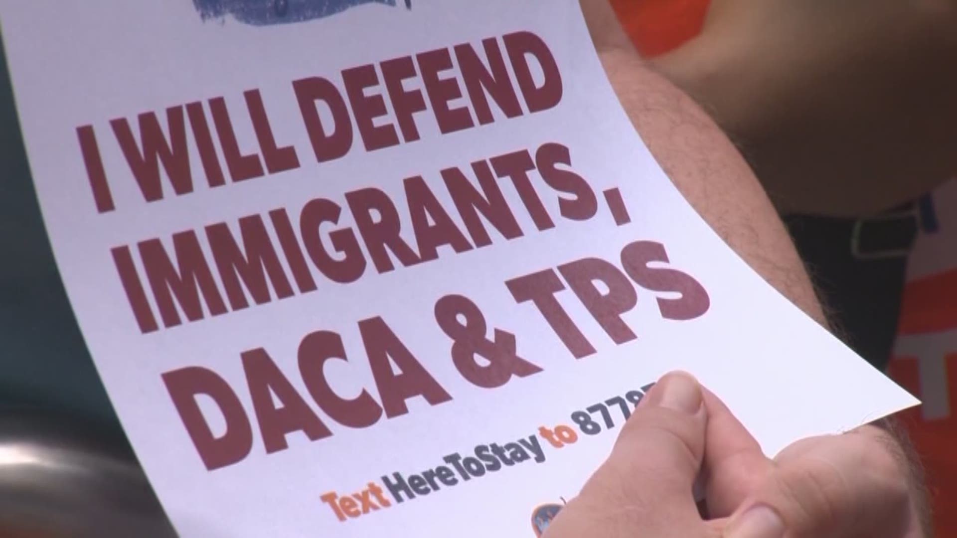San Antonians protested downtown, advocating for the protection of undocumented immigrants brought to the U.S. as children.