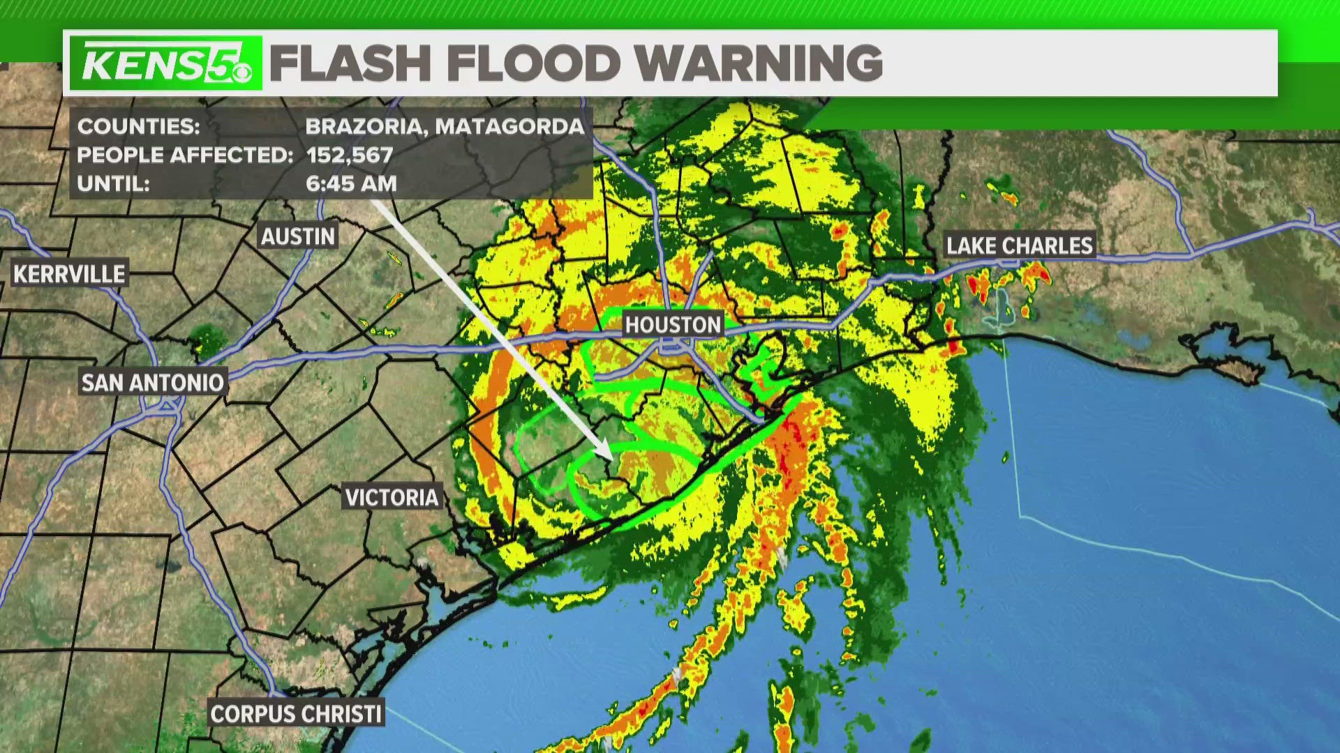 Meteorologist Paul Mireles is on the western side of hurricane Beryl in Port Lavaca.