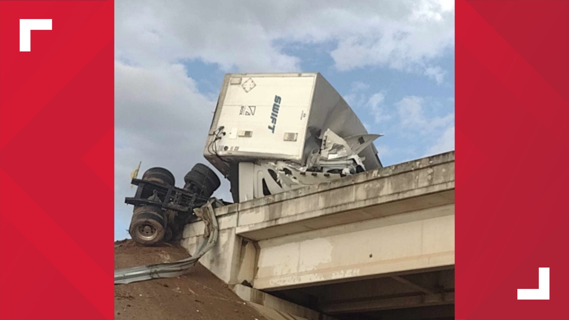 Overturned 18-wheeler shuts down part of I-35 in La Salle County ...