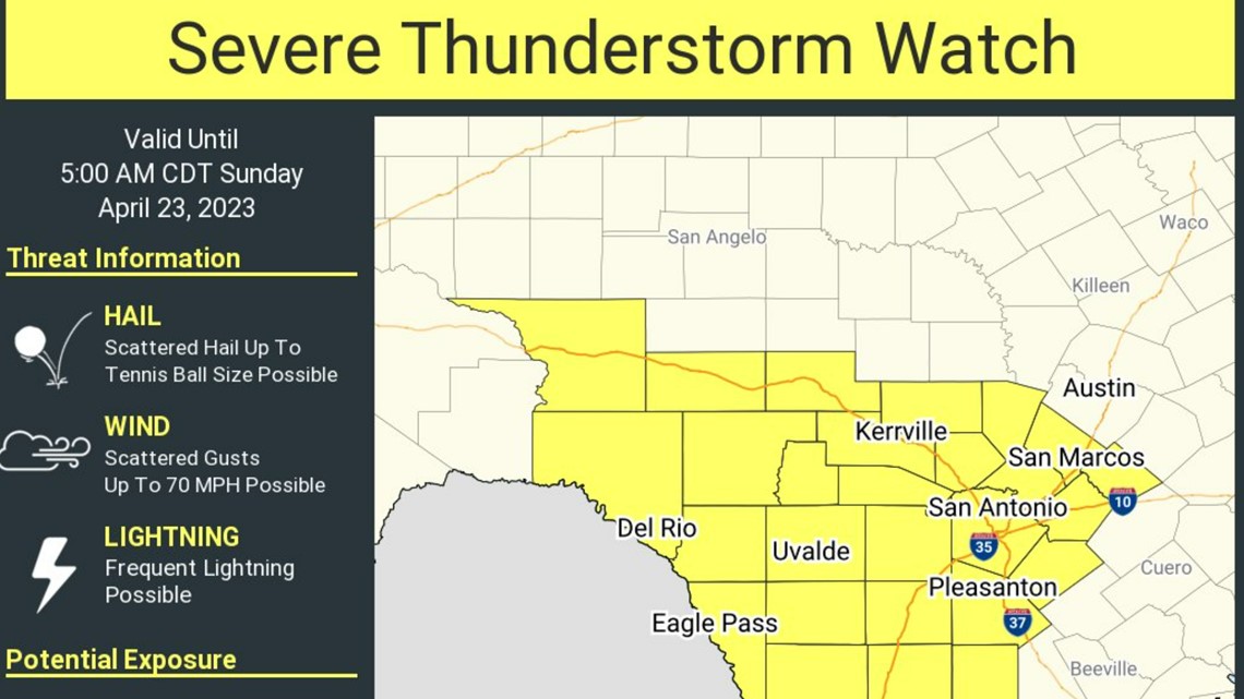 Severe Thunderstorm Watch for San Antonio and surrounding area - Vimarsana News