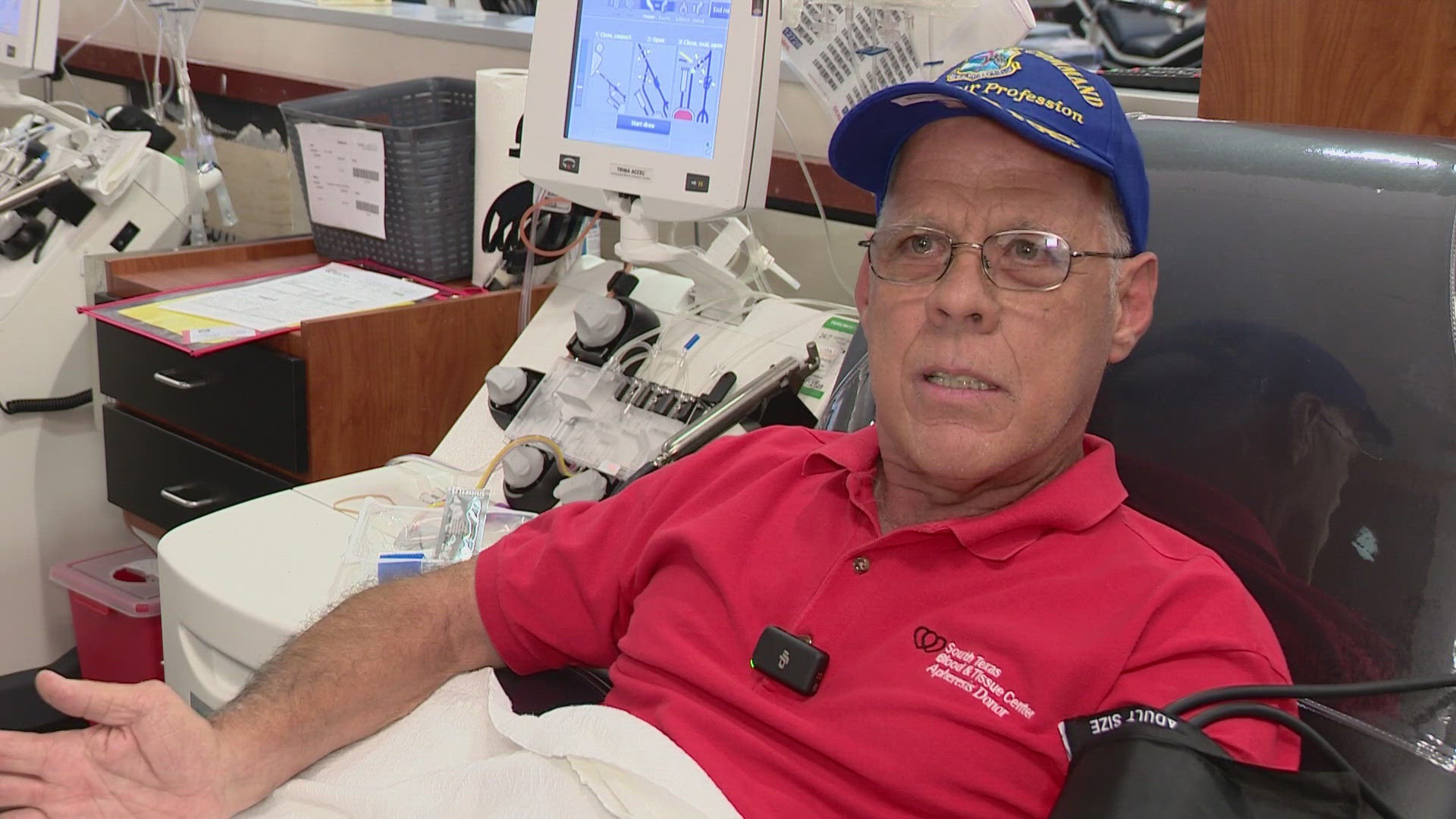 Marcos Perez has been stepping up to help the South Texas Blood and Tissue Center since 1987. He says a blood donation saved his own life when he was a baby.