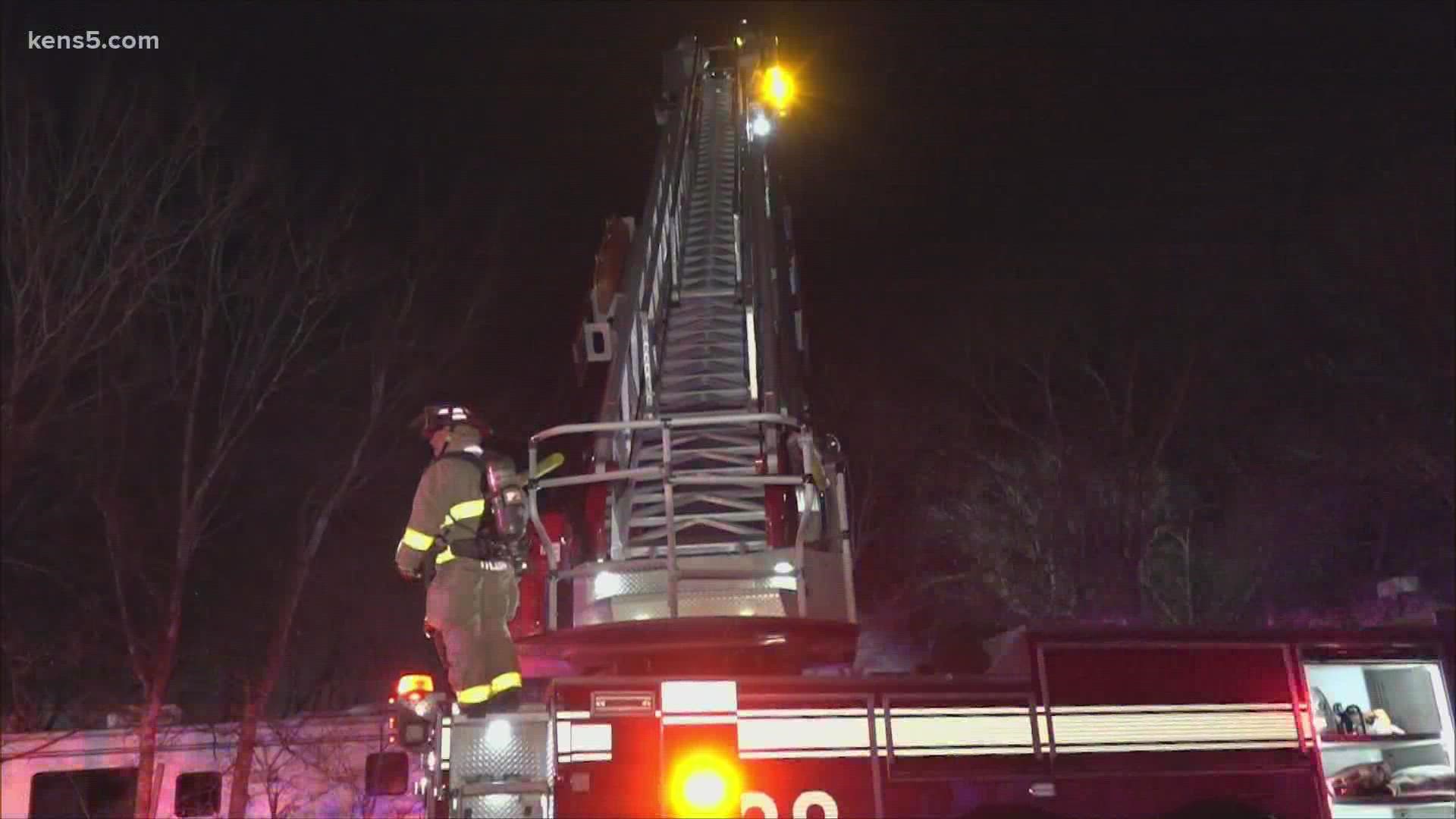 Crews had to use their ladder trucks because of how much the fire spread, and at one point, the fire did pose a threat to a neighborhood nearby.