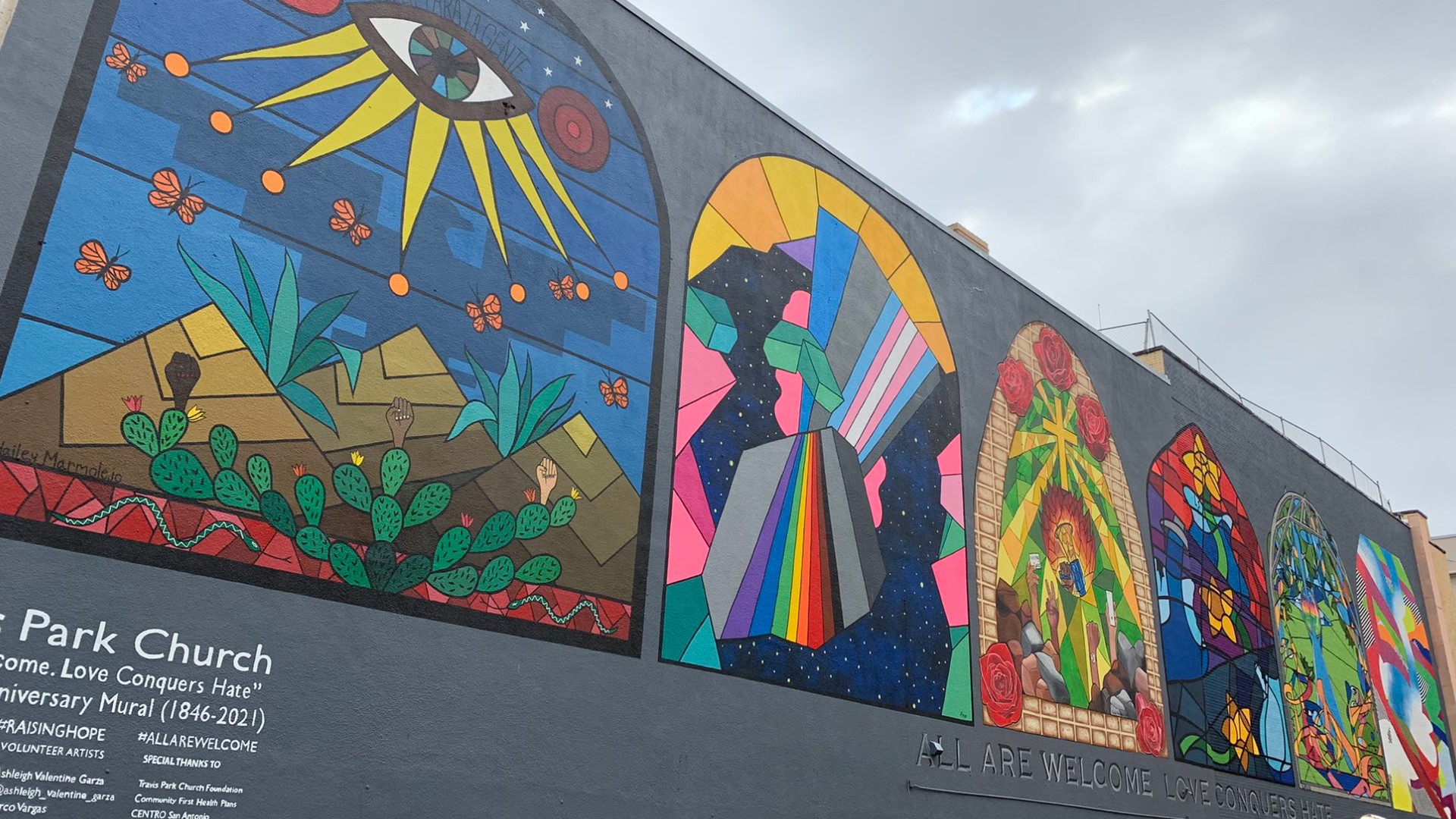 A large mural with six different visions representing the diversity and inclusion within San Antonio had its official debut on Sunday.
