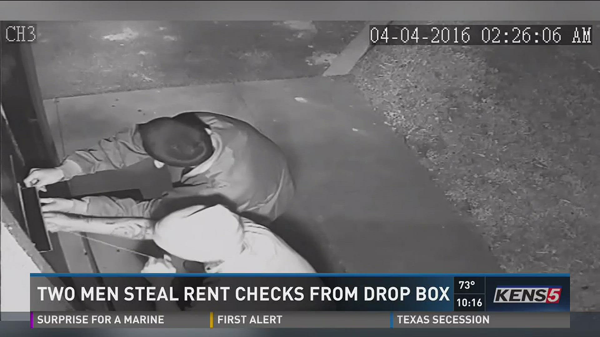 Two men steal rent checks from drop box