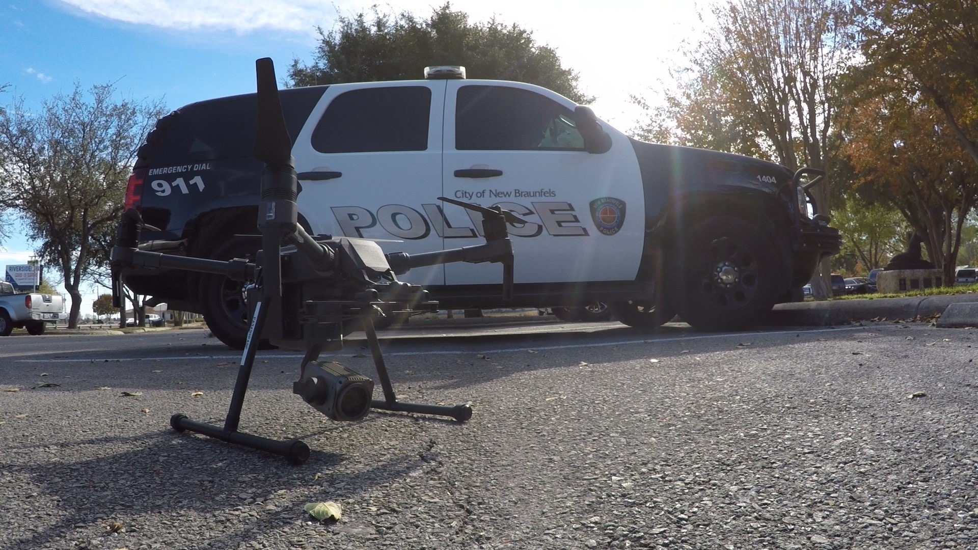 Police tracked down five suspects accused of taking  items from 12 cars Wednesday morning. The police department’s drone was one tool used to find the men.