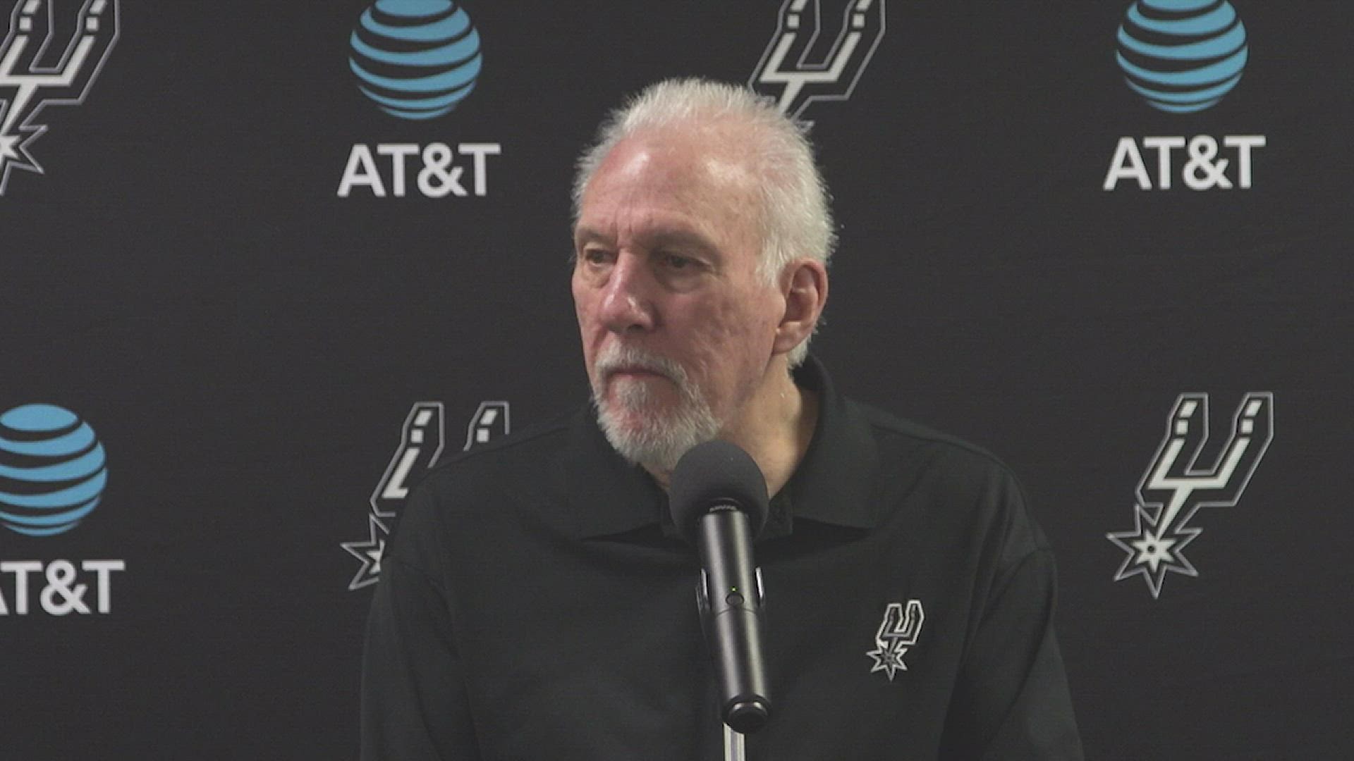 San Antonio’s head coach talked about the team’s mentality before their first home game in several matchups and returning to a more routine schedule.