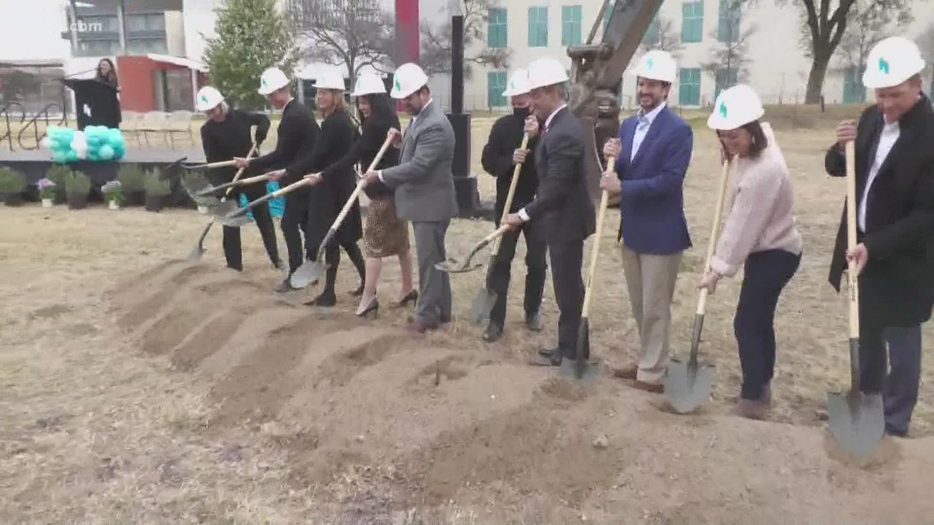 At a formal groundbreaking ceremony, city officials shared how 5,000 acres of the northwest corner of South Alamo Street and East Market Street will be transformed.