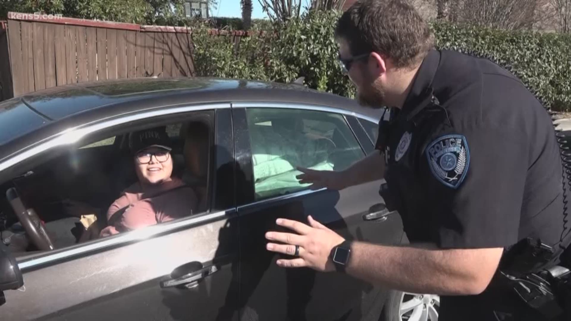 Traffic stops with a twist: It's not just naughty drivers who get pulled over in Converse. Nice drivers are getting rewarded for their behavior.