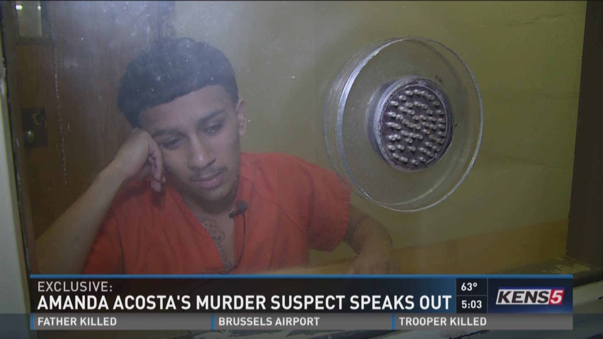 Murder suspect talks about Acosta's death