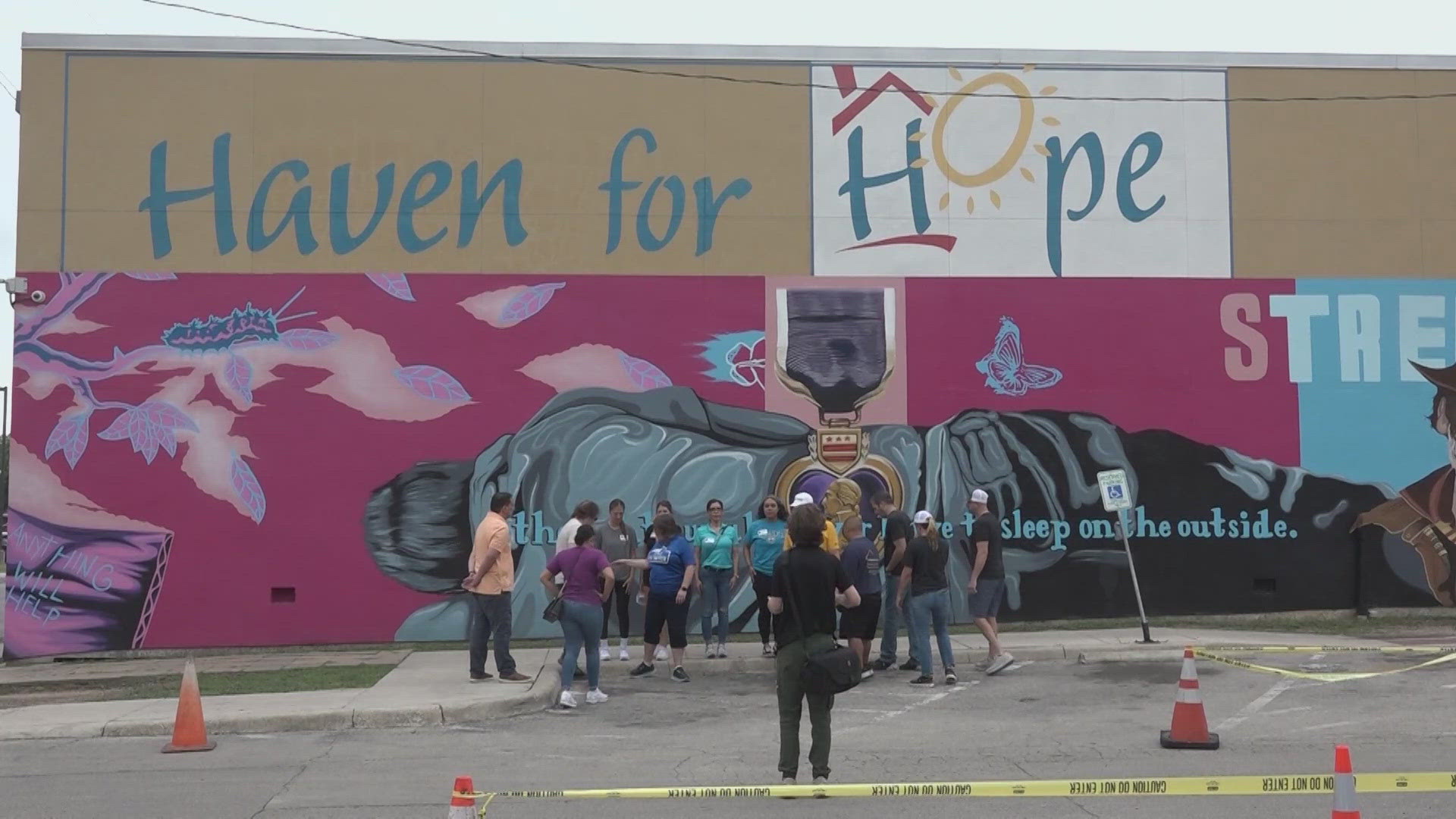 On Thursday, the San Antonio Board of Realtors spent hours cleaning the mats that hundreds sleep on everyday.