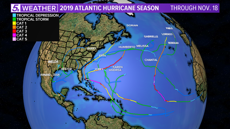 2019 storm tracks