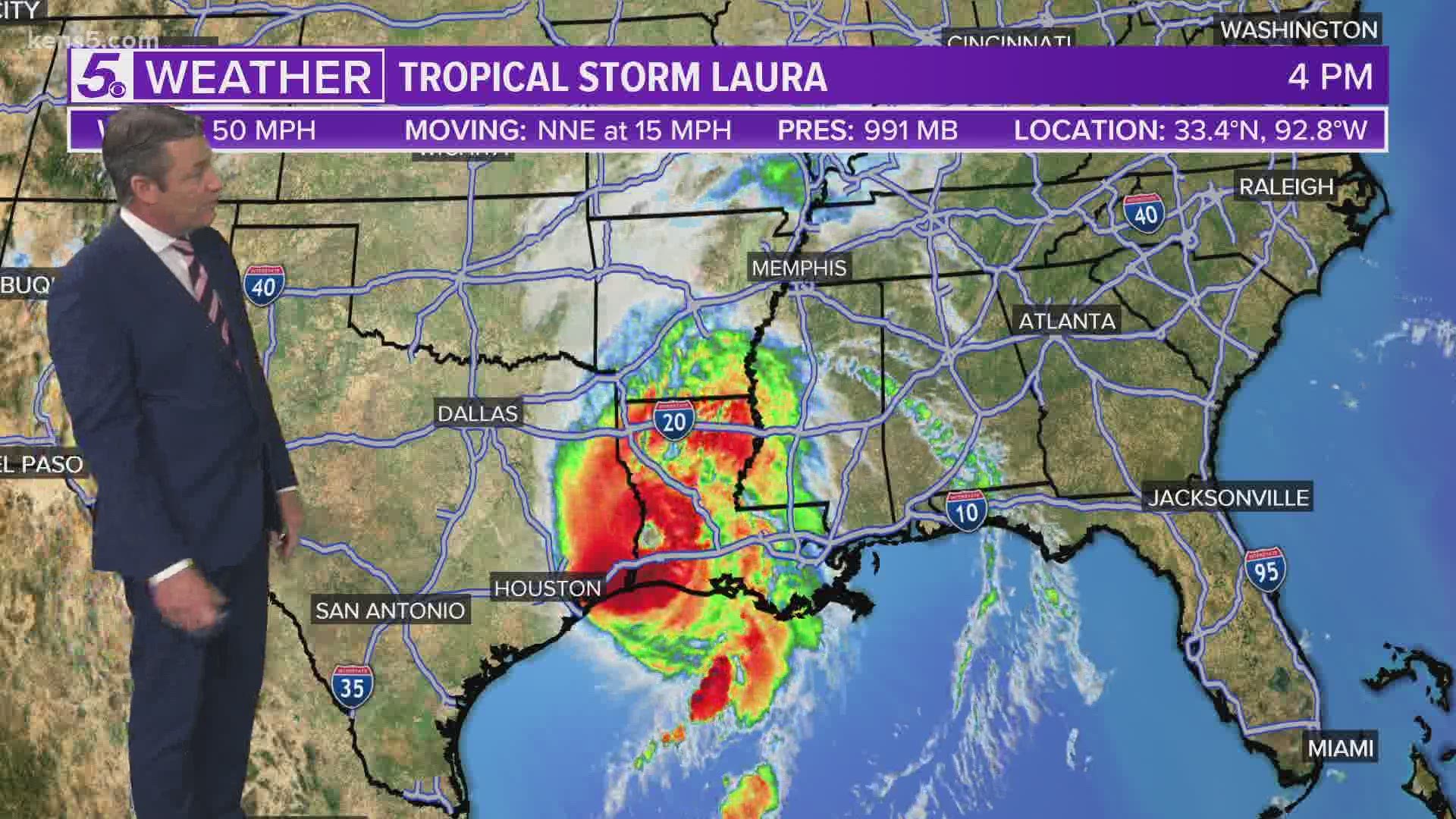 Weather Chief Bill Taylor talks Tropical Storm Laura and its path at this point on Thursday afternoon.