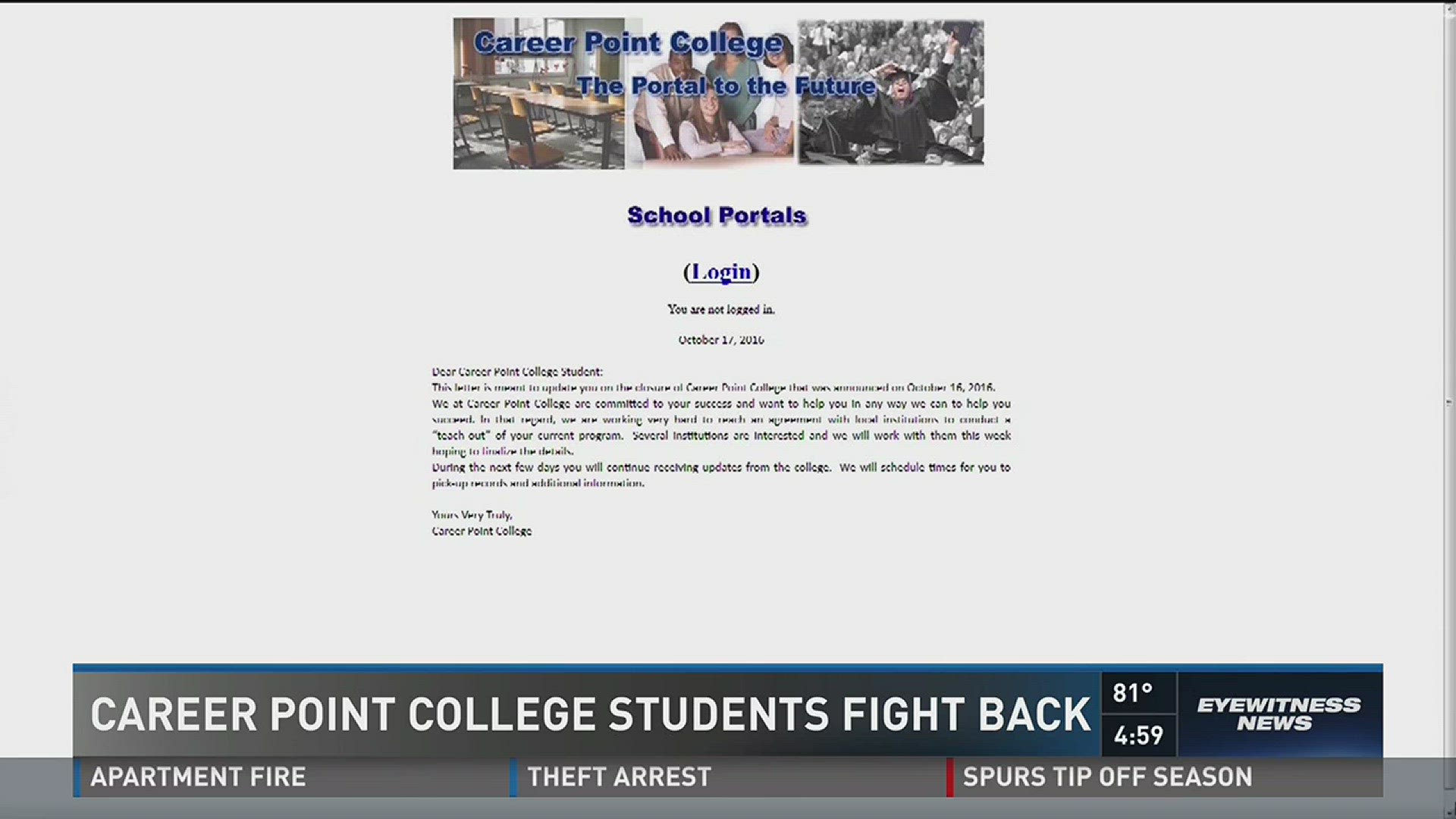 Career Point College Students Fight Back