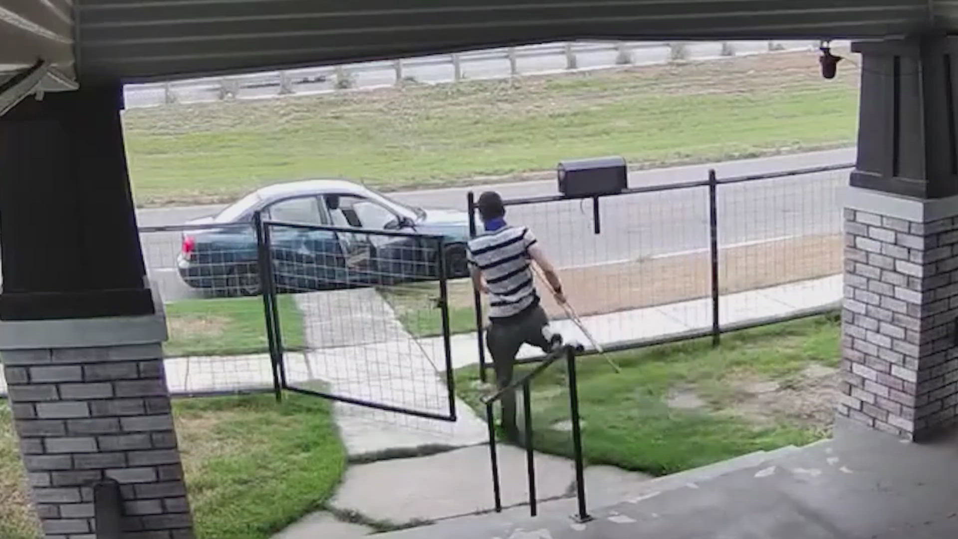 Multiple San Antonio neighbors say they had footage showing a man hopping onto their porches to steal items.