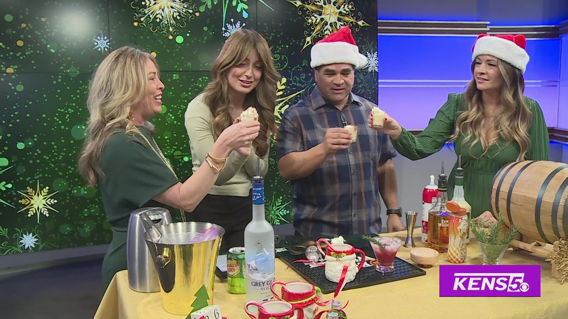 Roma & Paul help make some festive holiday drinks with That Place on Blanco.