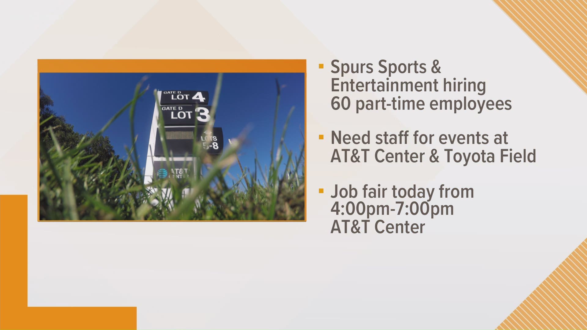 The job fair runs from 4 to 7 p.m. on July 28 at the AT&T Center.
