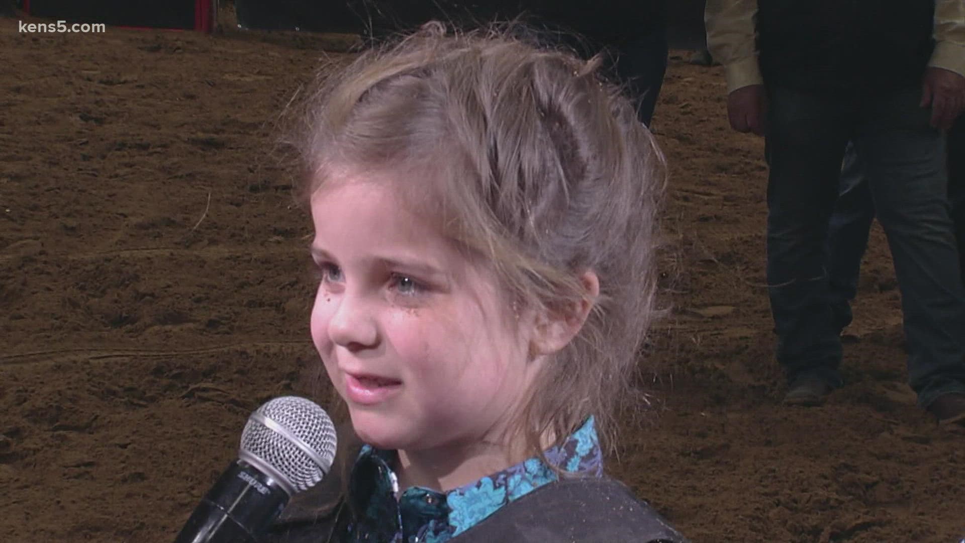The 6-year-old from Boerne got 90 points for her ride.