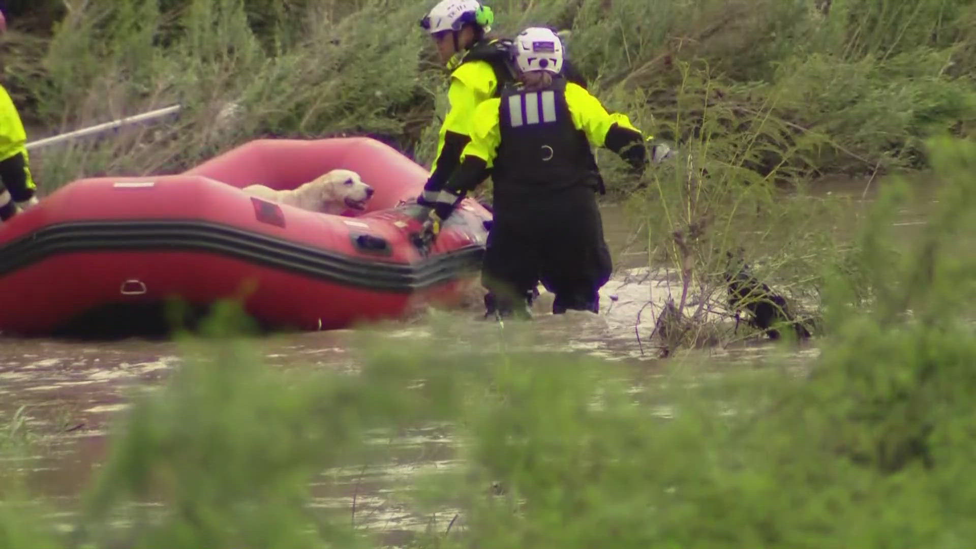 This is happening in addition to the search and rescue efforts that stretch from Hunt all the way to Canyon Lake.