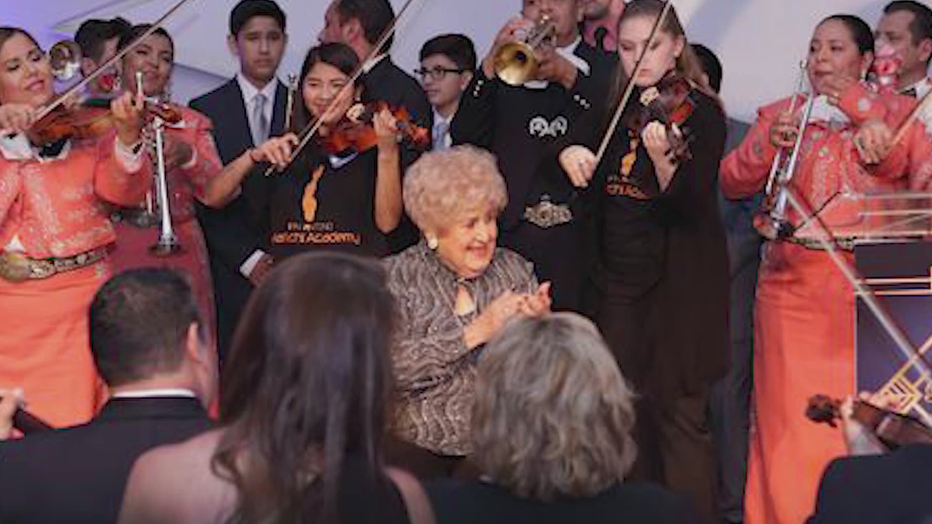 Belle San Miguel Ortiz is known around the world as the "Mother of Mariachi," and on Thursday, she returned home for a performance at Lanier High School.