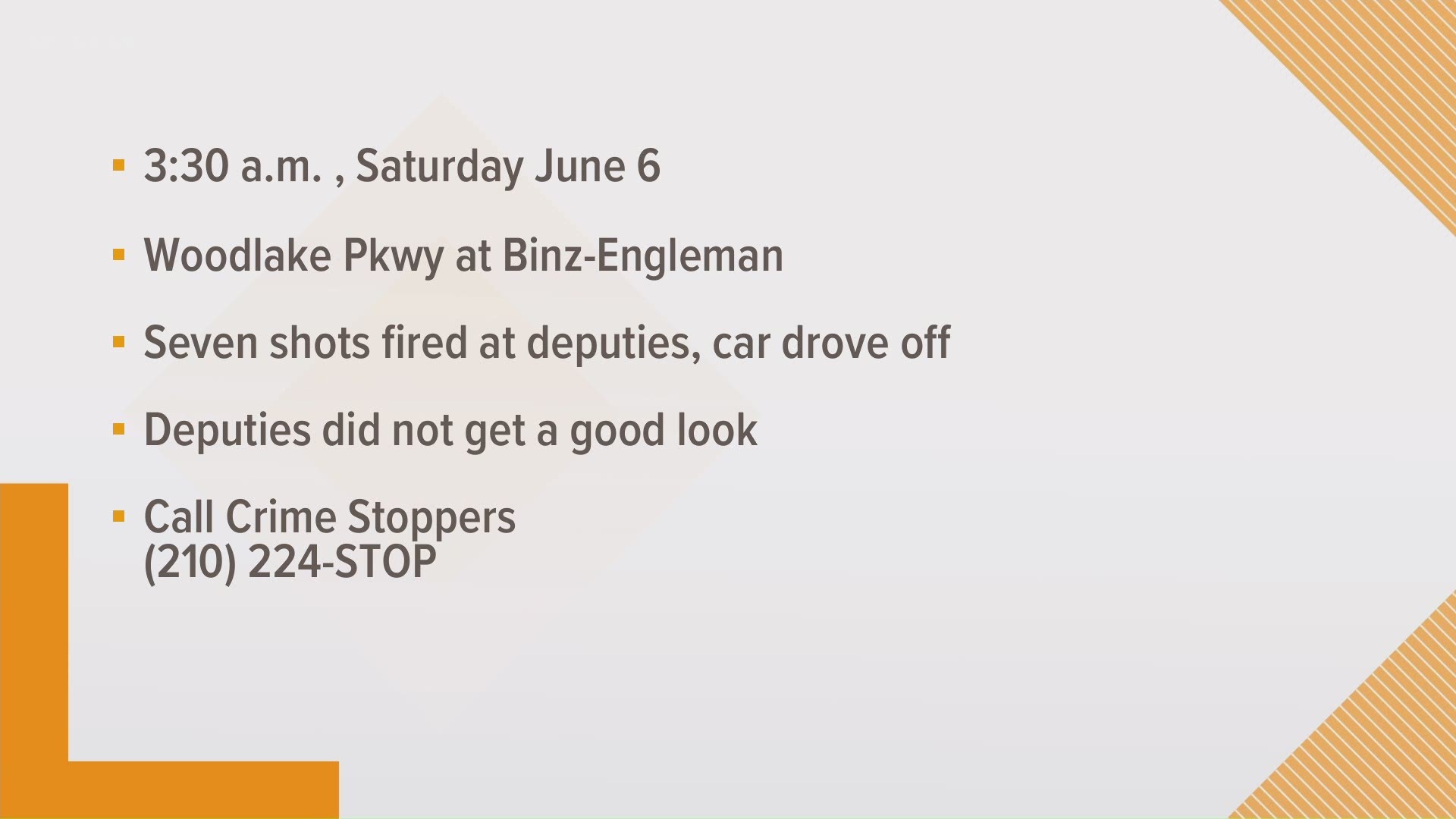 Crime Stoppers San Antonio will offer a reward of up to $5,000 for information that leads to an arrest.