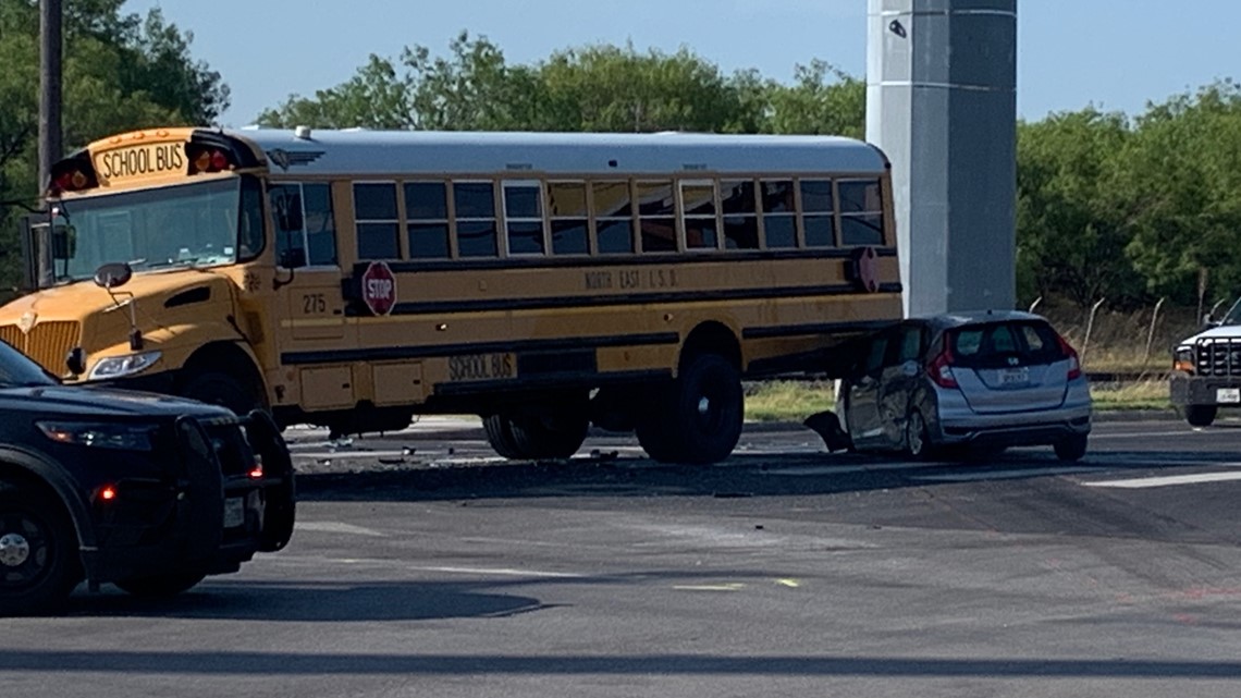 Empty North East ISD School Bus Involved In 3-vehicle Accident | Kens5.com