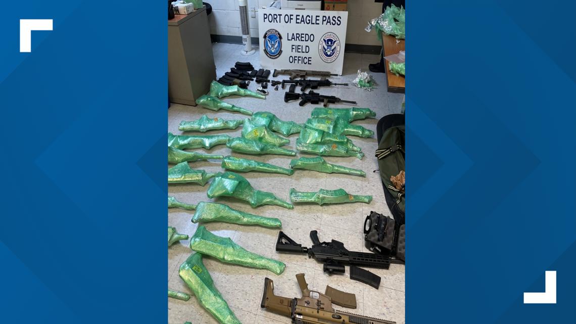 Prosecutors say dozens of rifles were illegally purchased in Texas and trafficked to Mexico.