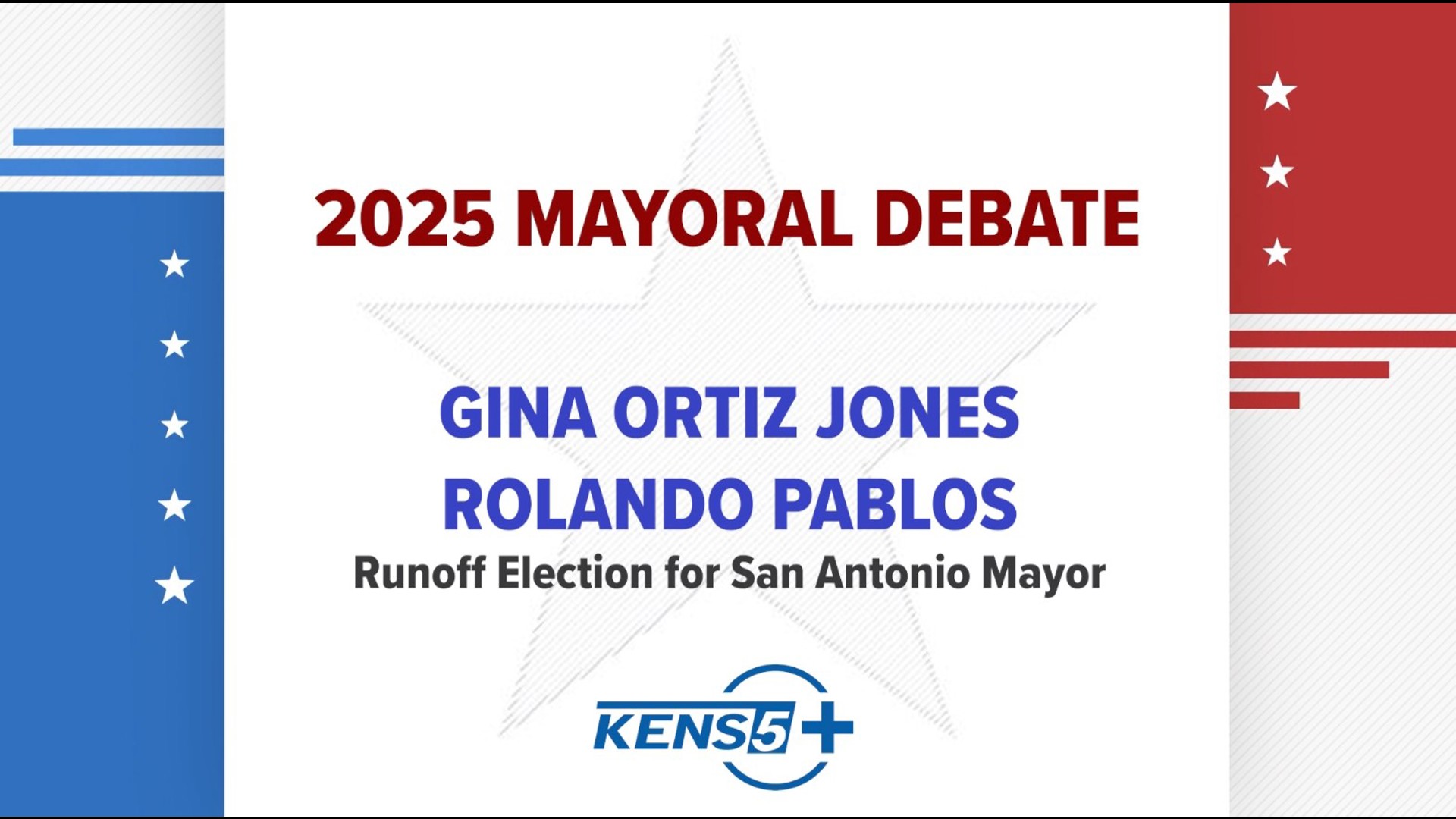 Gina Ortiz Jones and Rolando Pablos discuss economic development, education, Project Marvel and more in a debate hosted at San Antonio College on May 6, 2025.