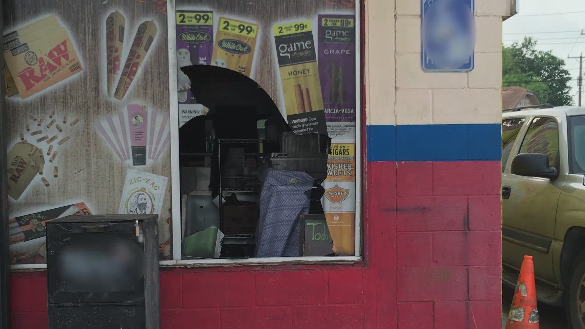 'Cubby's Eatery', which is inside Pik Nik Convenience Store, had to close for a day because of the damage left behind.
