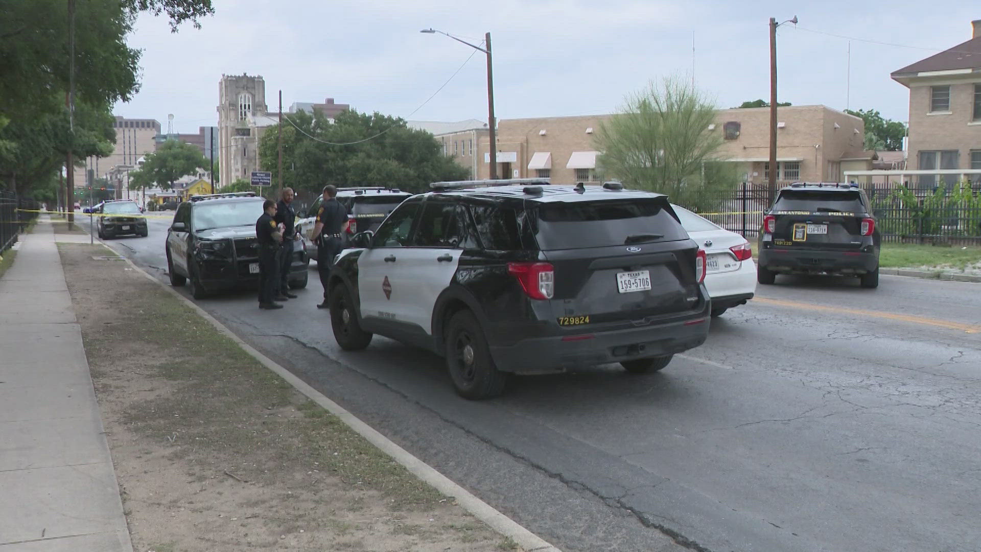Police say the suspect along with witnesses have been detained. Investigators are working to recover a weapon.