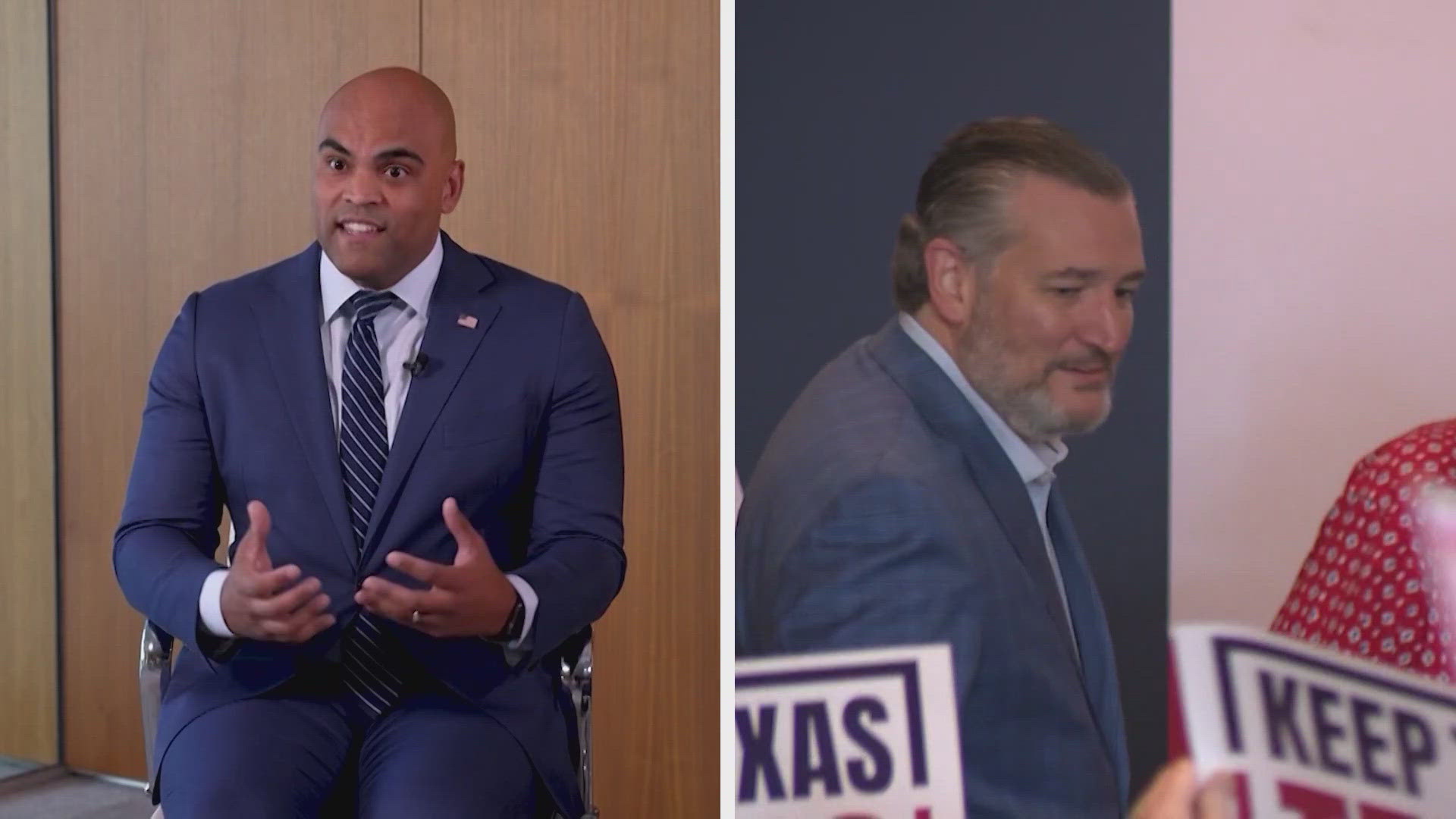 Congressman Colin Allred looks to unseat incumbent Ted Cruz. The candidates will debate issues tomorrow at 7 p.m. on KENS 5.