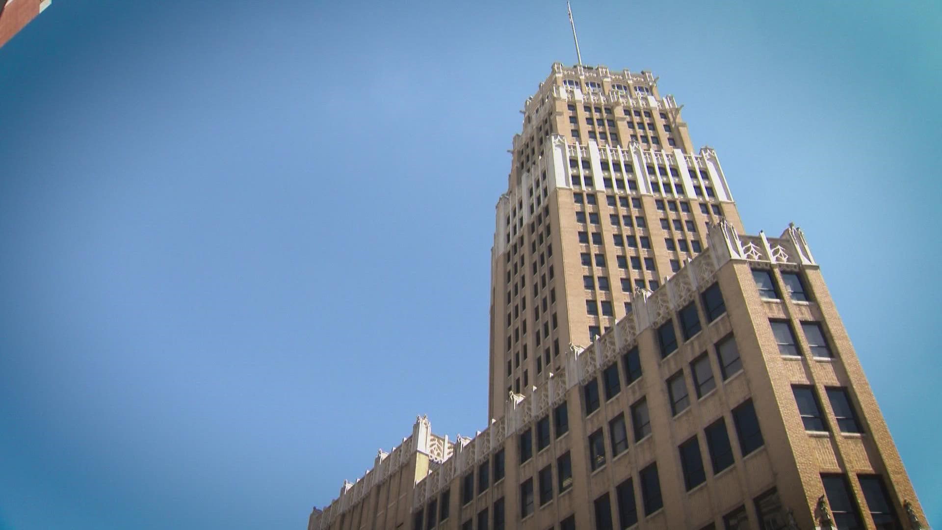 The Tower Life building is nearly 100 years old, but many of the building's 30 stories are empty.