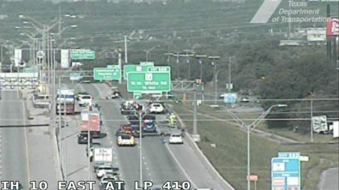 Four-vehicle crash snarls traffic on Interstate 10 east side