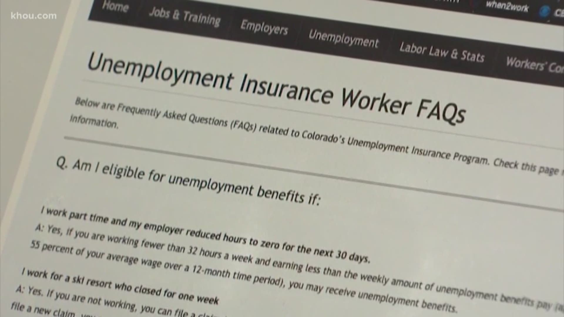 Before COVID-19, Texas Workforce Commission said they took up to 20,000 calls a day. Now they are getting more than a million calls a day.