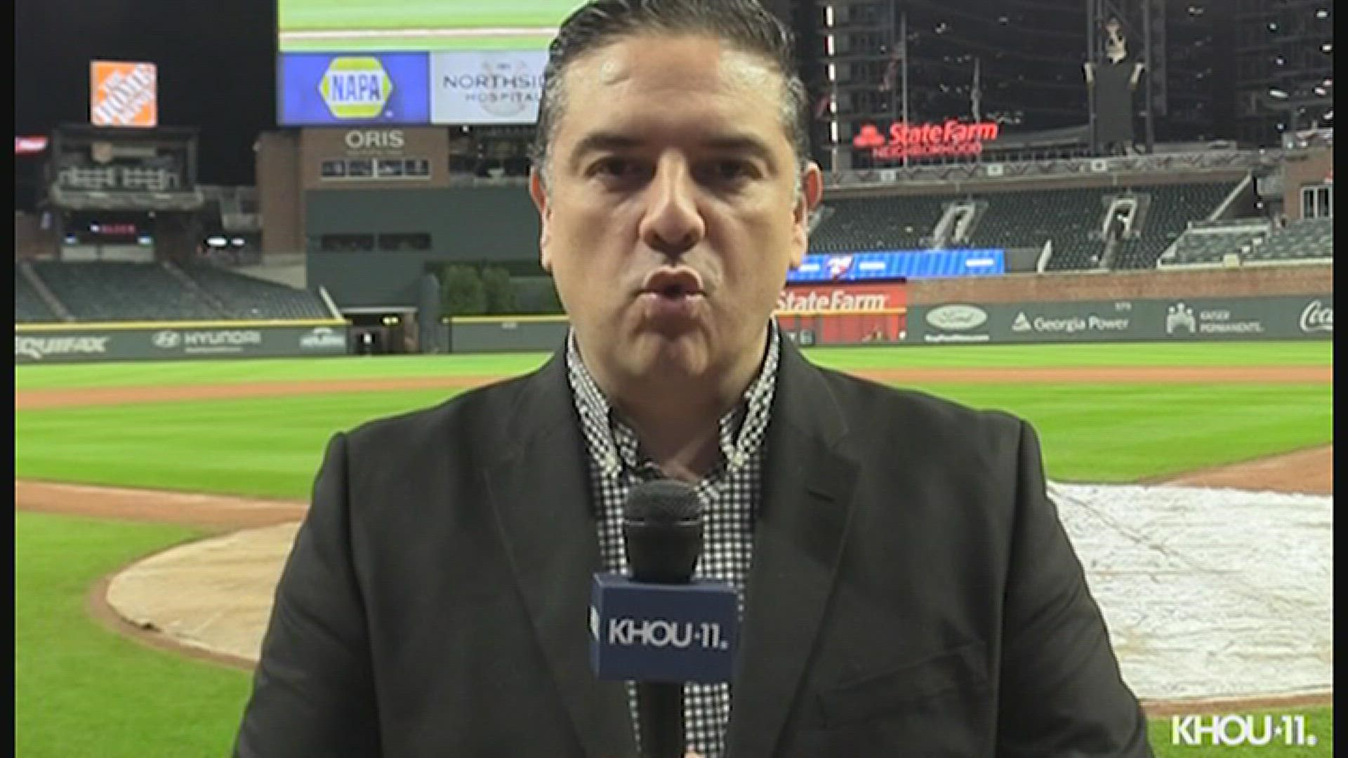 Erick Monroy-Pino is reporting from Truist Park, where Houston fell to Atlanta in World Series Game 4.  The Braves now lead three games to one.