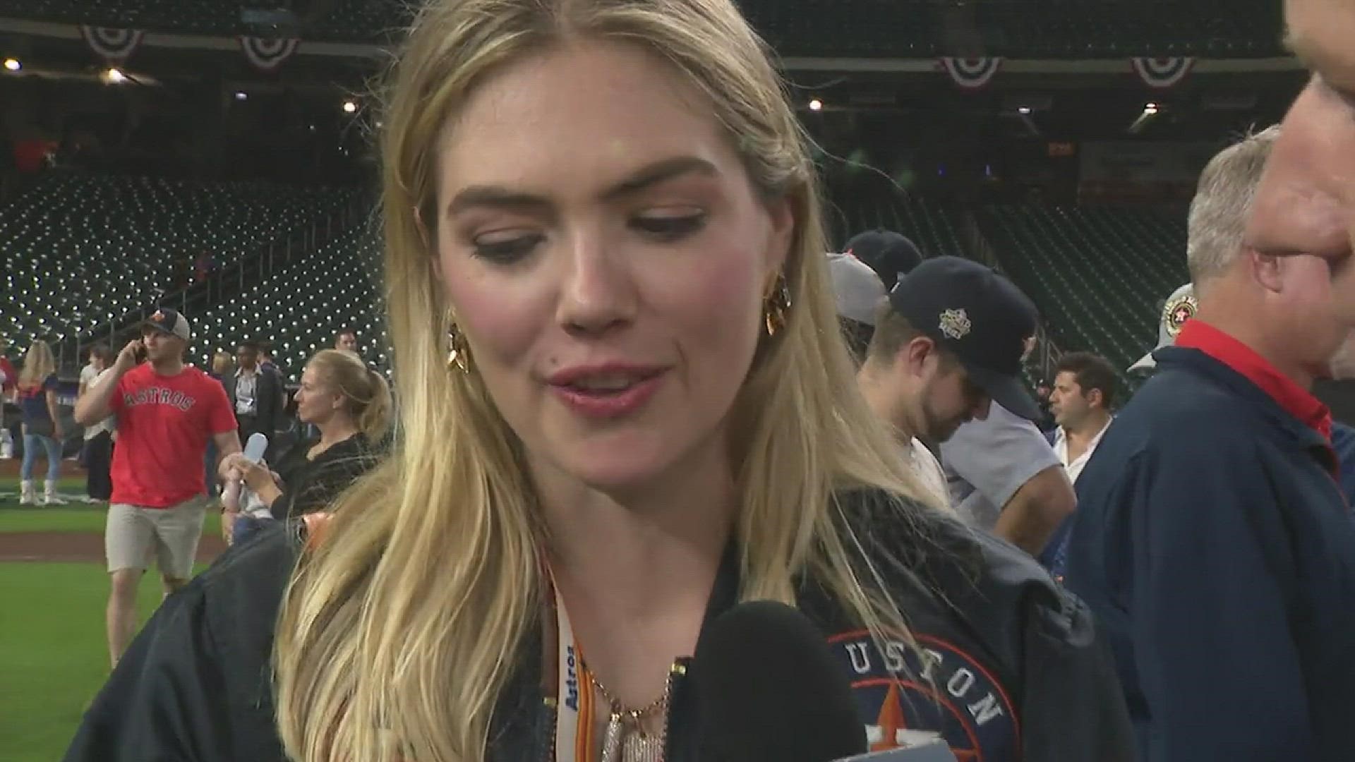 Jason Bristol caught up with Kate Upton after the Astros won the World Series, and asked her about Justin Verlander getting that elusive World Series win.