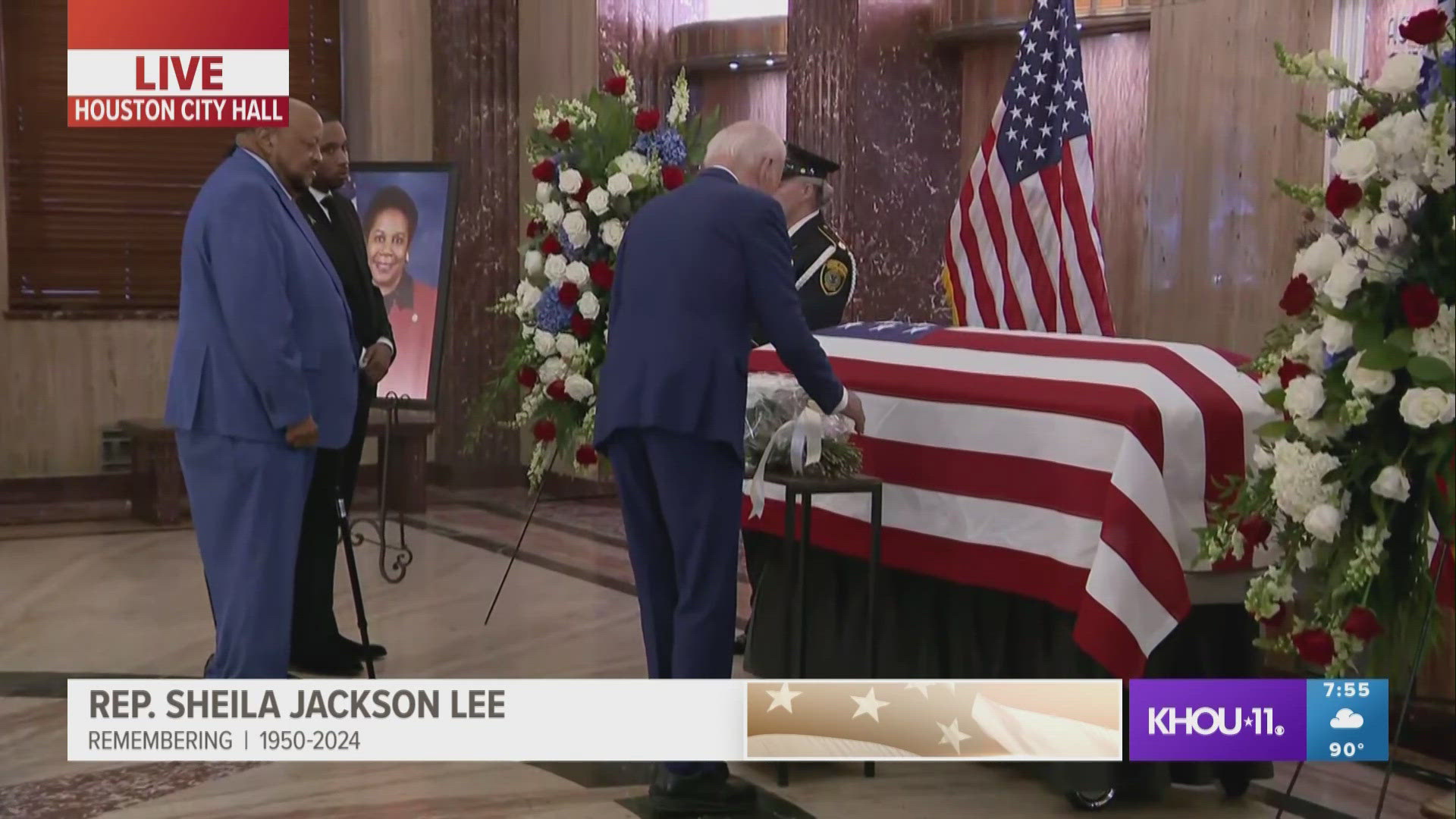 President Joe Biden pays respects to Rep. Sheila Jackson Lee