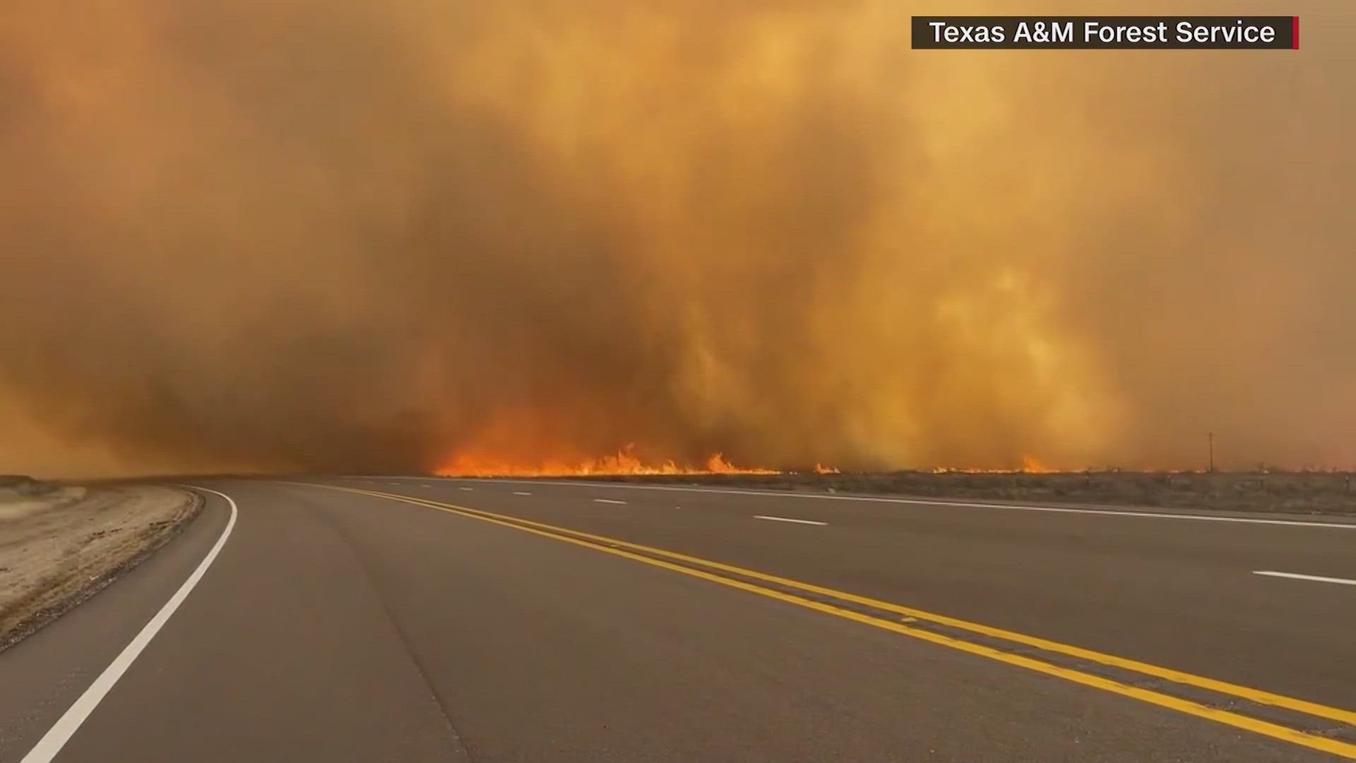 A wildfire spreading across the Texas Panhandle became the largest in state history Thursday, growing to nearly 1,700 square miles.