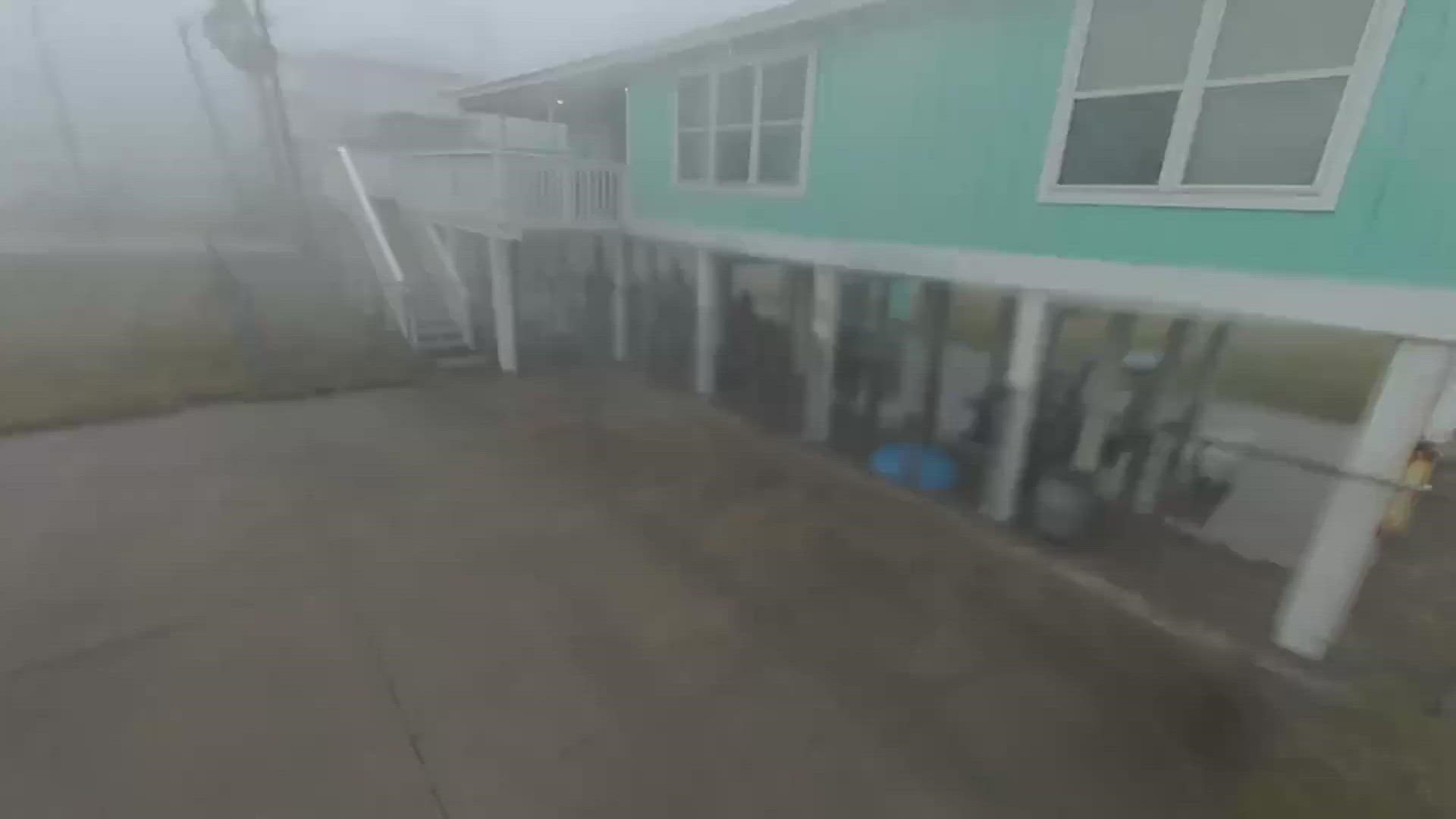 Storm passes through Jamaica Beach in Galveston