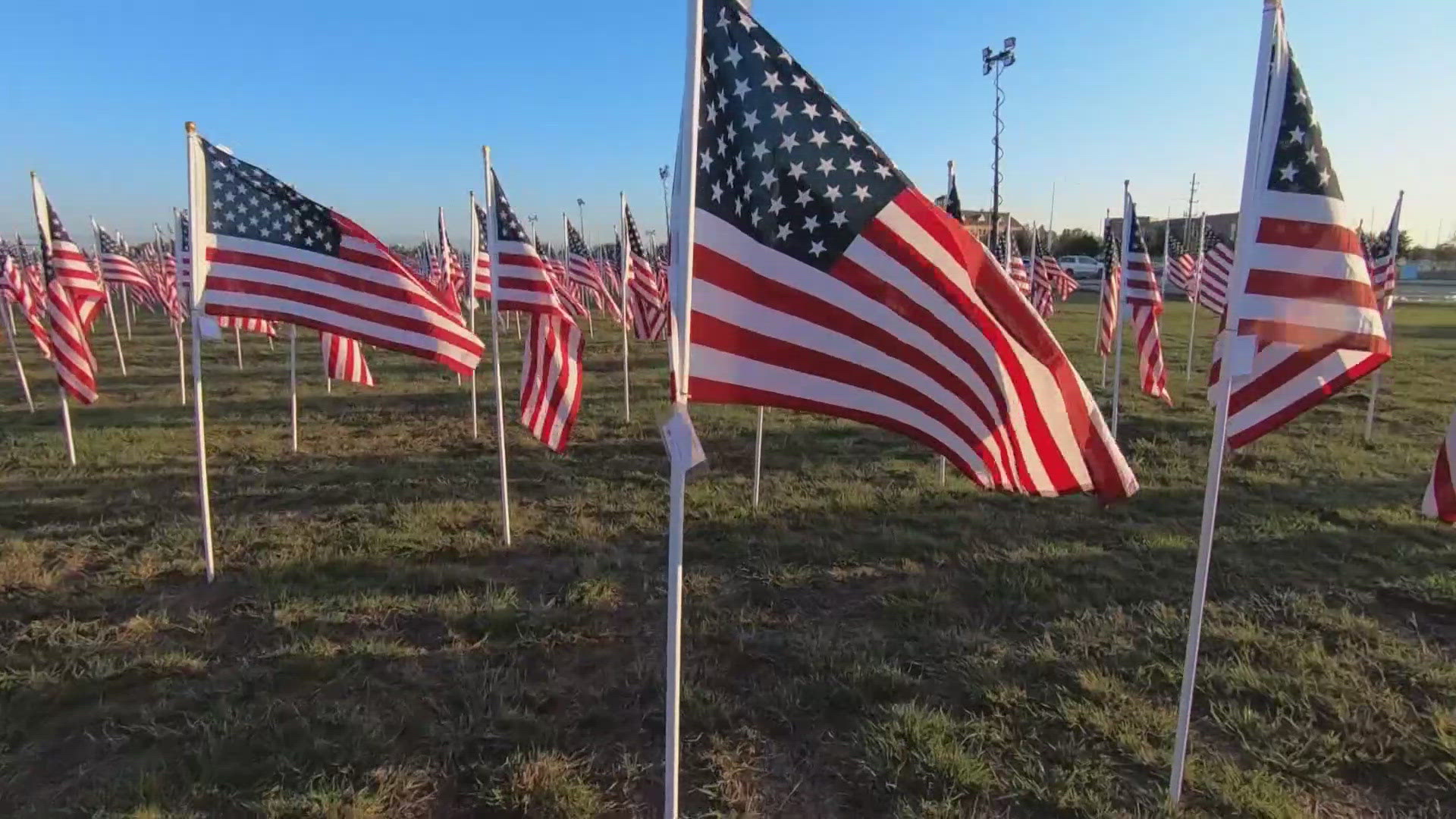 The "Field of Honor" pays tribute to veterans, first responders and other local heroes.