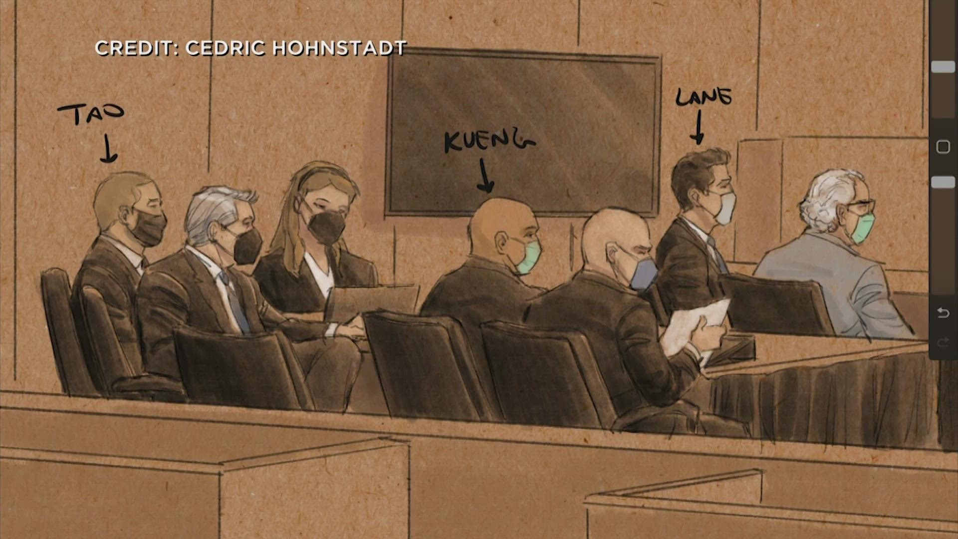 J Alexander Kueng, Thomas Lane and Tou Thao are all charged with violating the rights of George Floyd on the day he was killed in May 2020.