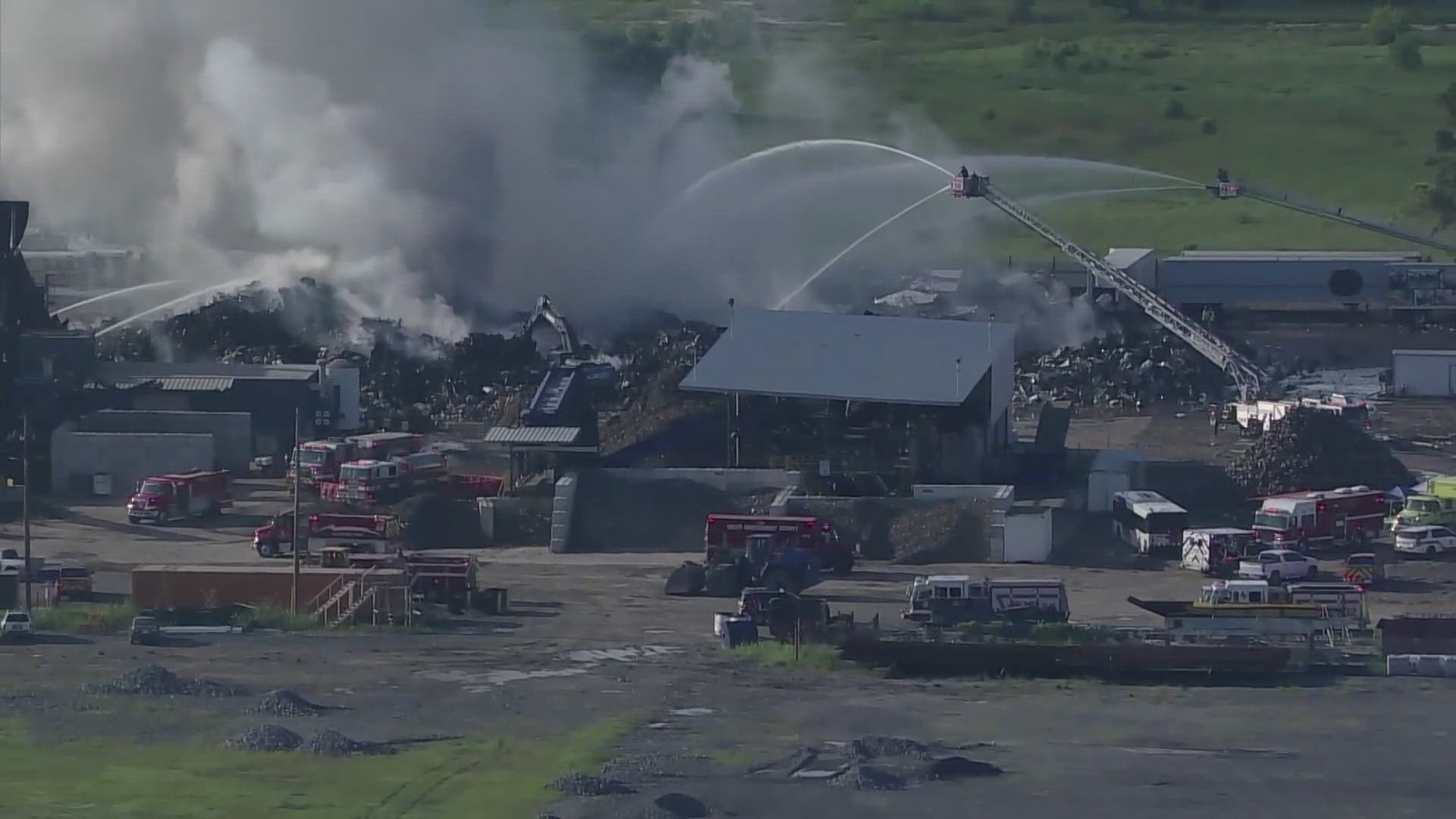 Eastex Fire Department Chief Bryan Harris said they had about 13 departments and about 40 trucks assisting in putting out the fire.