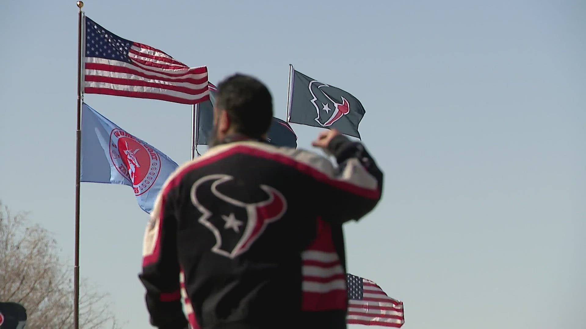 One fan said he made it to NRG Stadium at 5 a.m. to get a good tailgating spot.