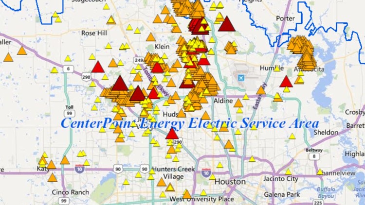 Map of power outages in my area in Houston, Texas | kens5.com