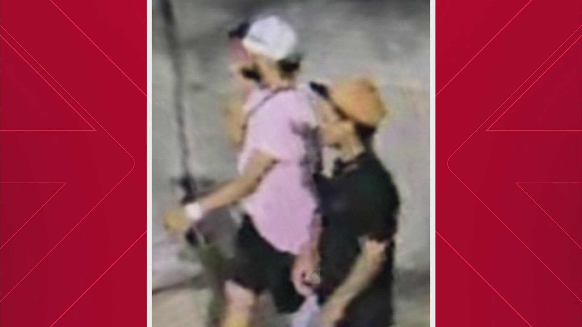 Houston police described the persons of interest as "two males of an unknown age, wearing baseball-style caps."