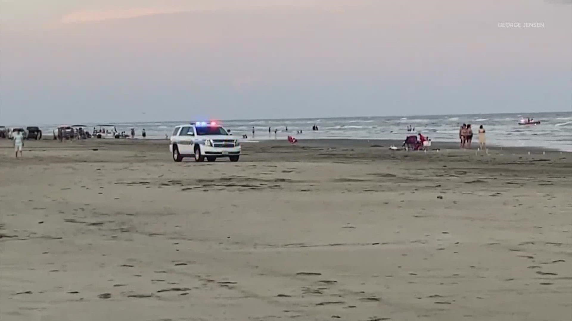 A teen was pulled from the waters in Galveston on Sunday. Authorities said he was taken to an area hospital in unknown condition.