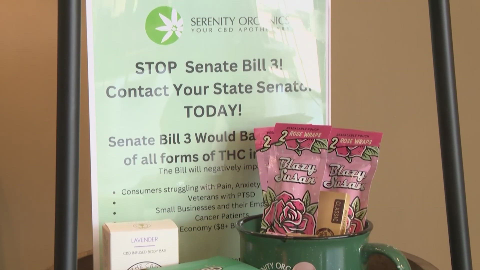 Senate Bill 3 could ban THC products in Texas. Governor Abbott must act by Sunday — sign, veto, or let the bill become law automatically.