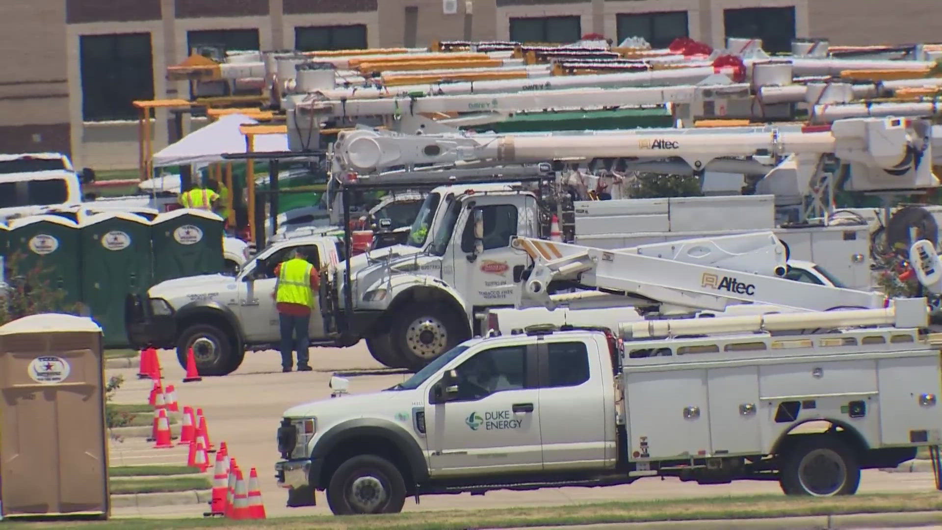 Some KHOU 11 viewers have driven by CenterPoint’s staging sites for out-of-town crews wanting to know why so many trucks were parked and not out in the field.